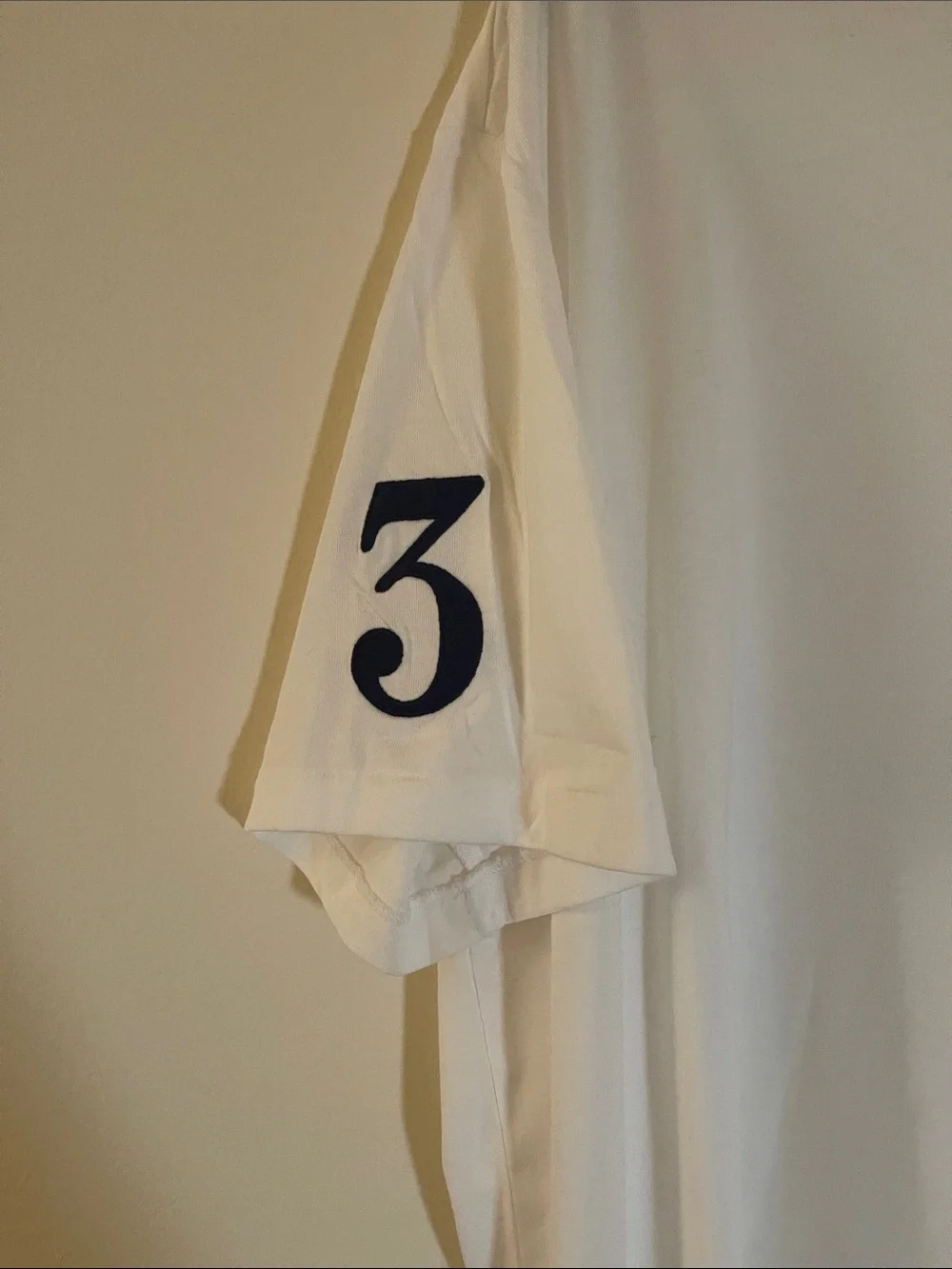 Polo by Ralph Lauren White Short Sleeve Tee with Navy Pony and Sleeve 3
